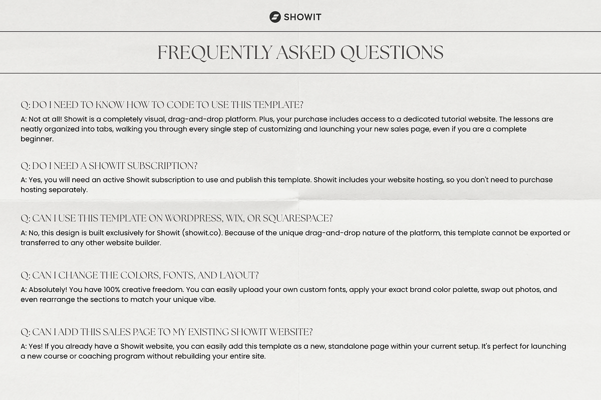 Editorial Showit Sales Page, a Squarespace Template by OliaMuseDesign (Photo 8 of 8)