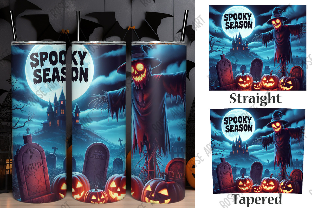 Spooky Season Skeleton Tumbler Wrap, a Graphic by Rose Art