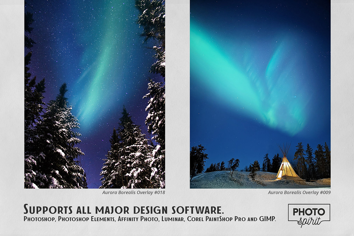 Aurora Borealis Effect Overlays, a Brushes & More by PhotoSpirit (Photo 5 of 9)