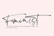 Feminist Casual Font, a Handwritten Font by PeachCreme (Thumbnail 1 of 17)