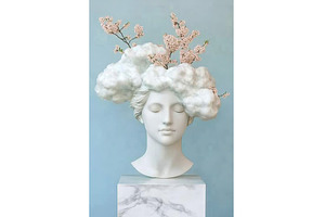 Sculpted Bust with Cloud Hair, a Nature Photo by Lermont51