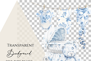 Toile de jouy baby shower clipart, a Decorative Illustration by Invite to Clipart (Thumbnail 5 of 5)