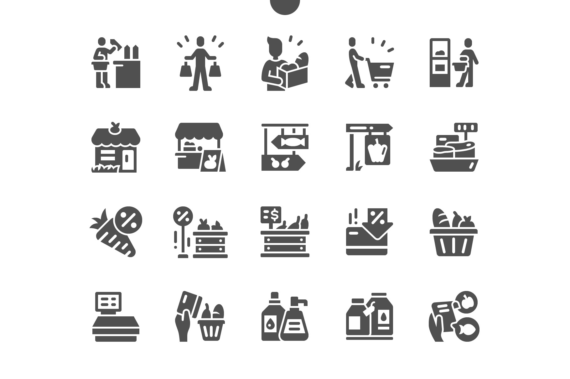 Grocery Icons, a Solid Icon by Palau | Creative Market