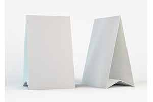 Blank paper Table Tent template for