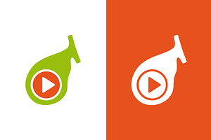 Gallbladder and button play logo, a Healthcare Illustration by GraphiShop
