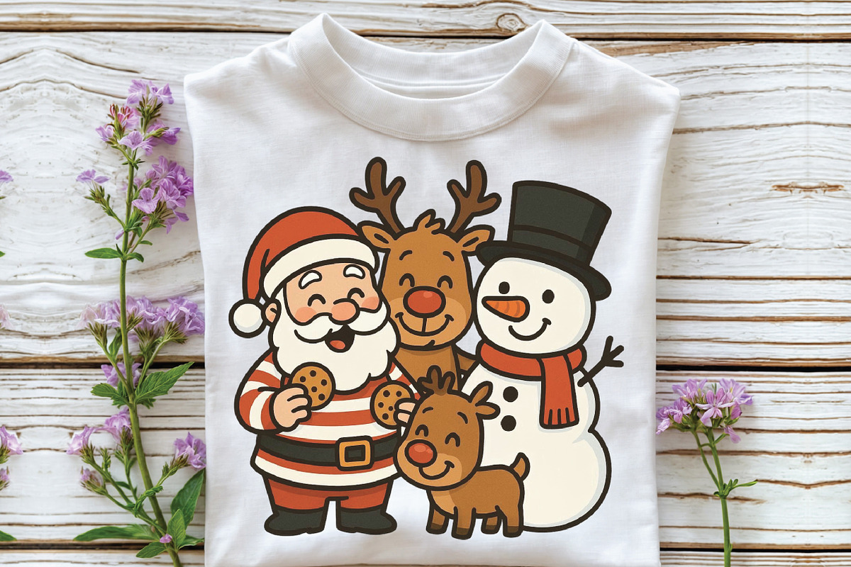 Santa Claus & Snowman Cookies PNG, an Illustration by CraftArtStudio (Photo 2 of 4)