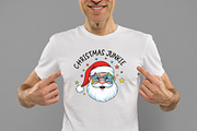 Retro Christmas Junkie Santa PNG, an Illustration by Daily.Designs (Thumbnail 2 of 5)