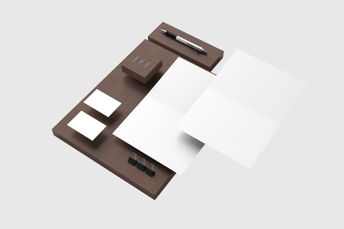 Realistic Stationery Mockup, a Pens & Pencil Mockup by Kenrichi (Photo 2 of 4)