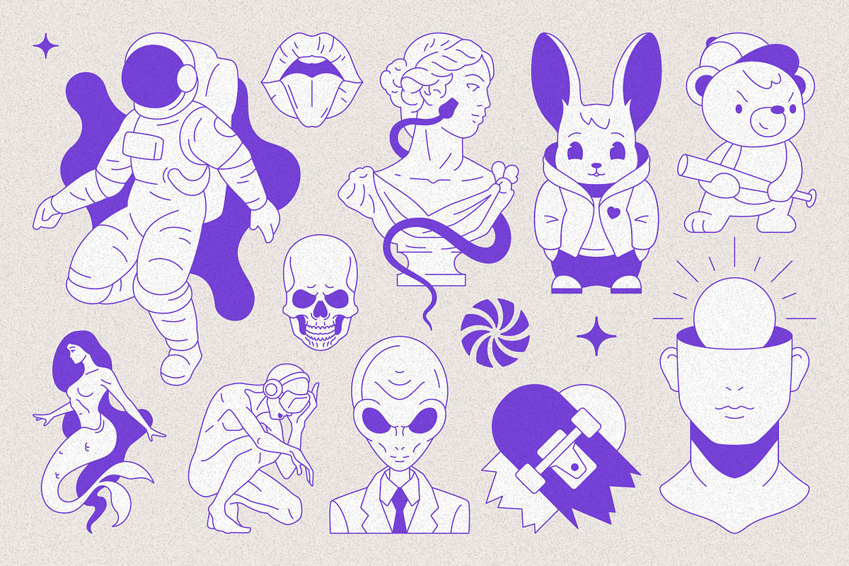 Y2K Illustrations and Elements Set, a Graphic by Vasya Kobelev (Photo 10 of 16)