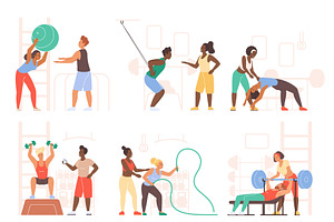 Personal Fitness Trainer Coaching, a Sport Illustration by Lemberg Vector