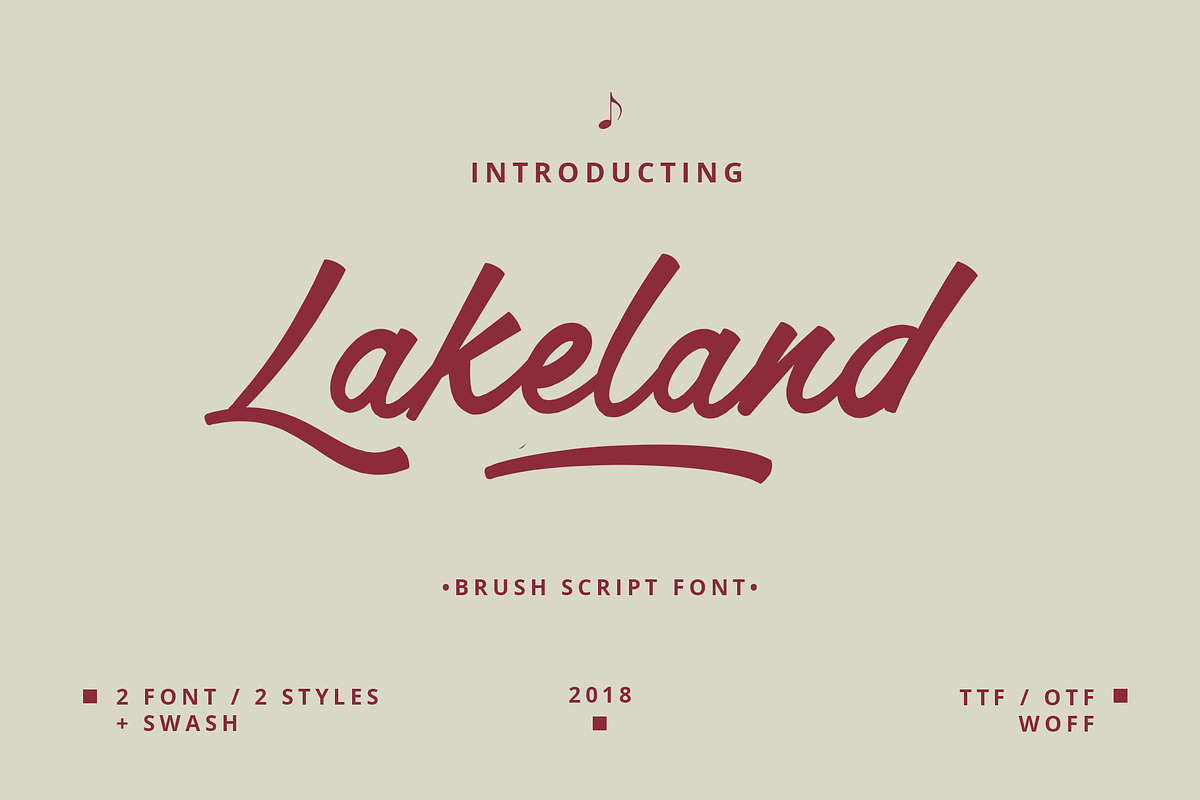 Lakeland brush font