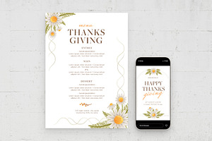 Thanksgiving Flyer Card Template