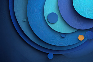 Abstract Blue Circular Design Layere, a Photo by Pixeness Studio