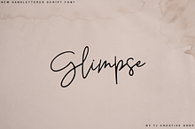 Glimpse - hand lettered script