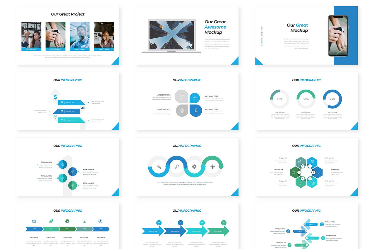 Slope - Powerpoint Template, a Presentation Template by AQR Studio