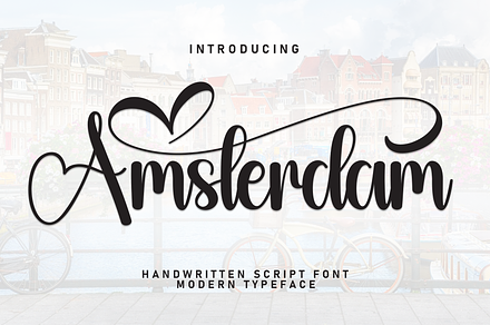 Amsterdam | Script Font, a Handwritten Font by Scratchones