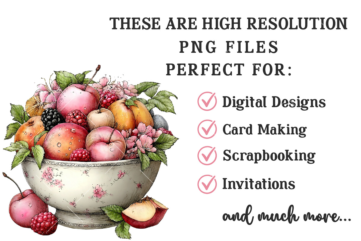 Whimsical Summer Fruit Clipart, an Illustration by OK Design (Photo 4 of 6)