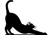 Cute Cat Silhouette Mega Vector Bund, an Animal Illustration by Designer_Momina (Thumbnail 7 of 34)