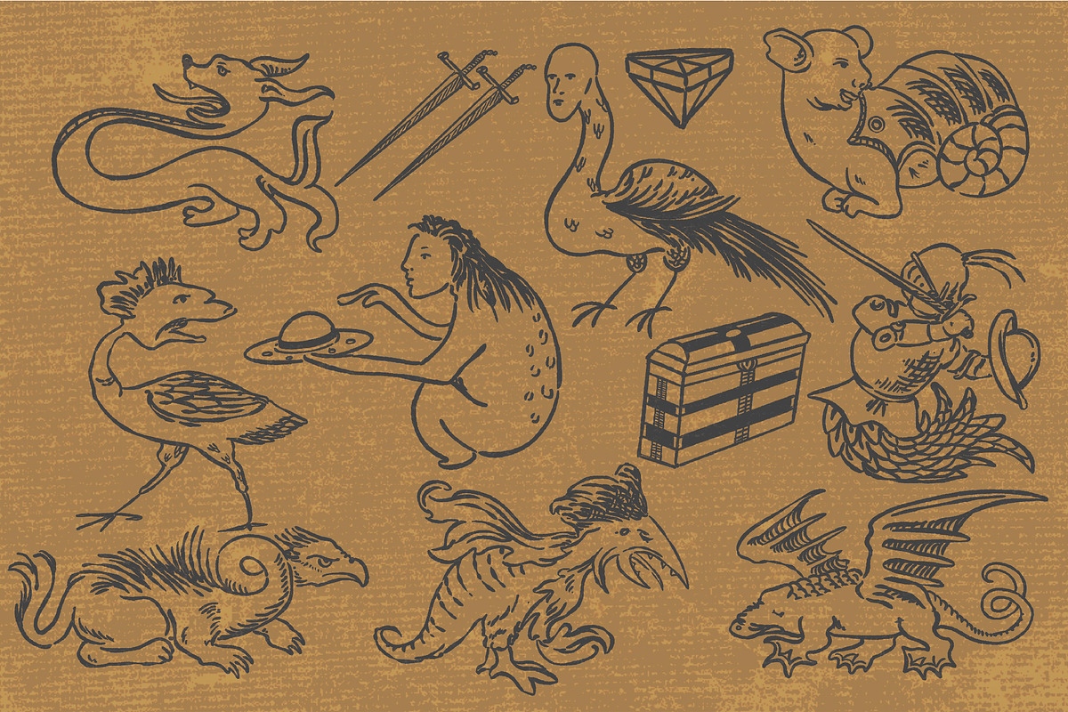 Hand-Drawn Medieval Vector Bundle, a Decorative Illustration by Rusted Works (Photo 4 of 7)