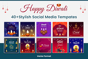 Happy Diwali Banner Bundle Pack, a Social Media Template by Creative Hatti (Thumbnail 2 of 7)
