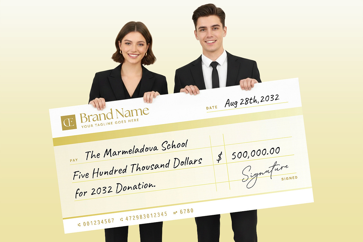 Giant Cheque Template, a Stationery Template by BrandPacks (Photo 4 of 6)