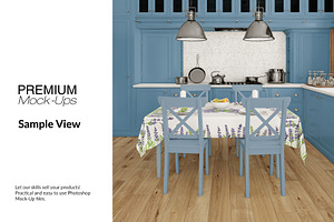 Tablecloth & Kitchen Mockup Set