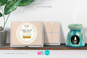 Wax Melts Label Mockup For Canva