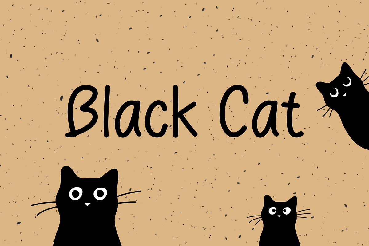 Black Cat Font, a Font by MyFontsShop (Photo 6 of 6)
