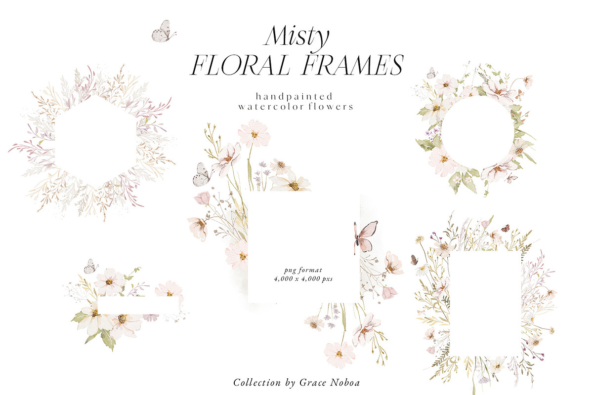 Watercolor wildflowers floral set, a Decorative Illustration by Grace Noboa Illustrations (Photo 9 of 14)