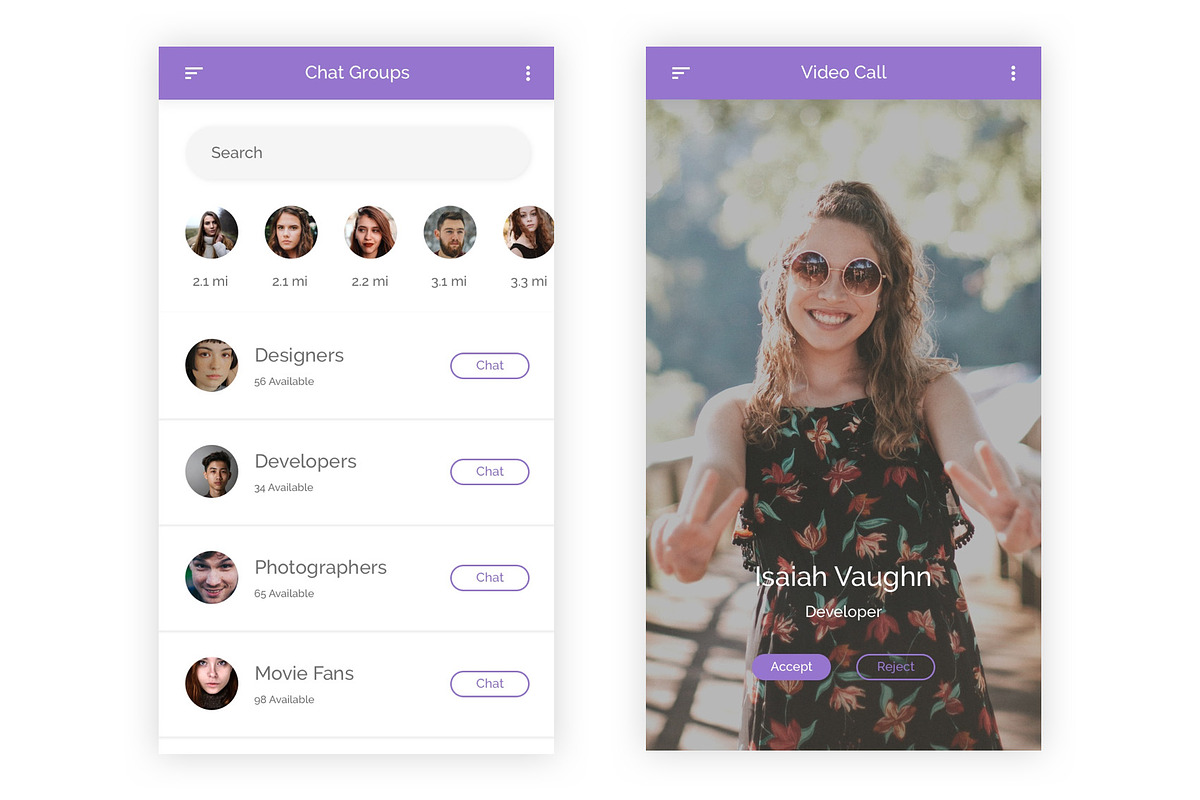 Chatty - Chatting & Sharing App (AI), an UI Kit Template by themelove