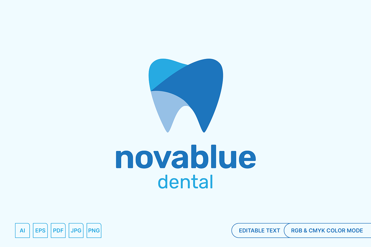 Novablue Dental Logo, a Branding & Logo Template by muhisya