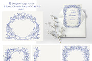 Vintage baroque frames Toile Vector, a Decorative Illustration by ON_lineart_store (Thumbnail 4 of 10)