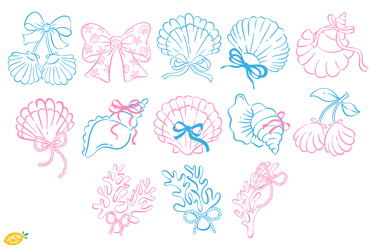 Summer Seashell PNG Line Art, a Seasonal Illustration by LemonDesign (Photo 2 of 4)