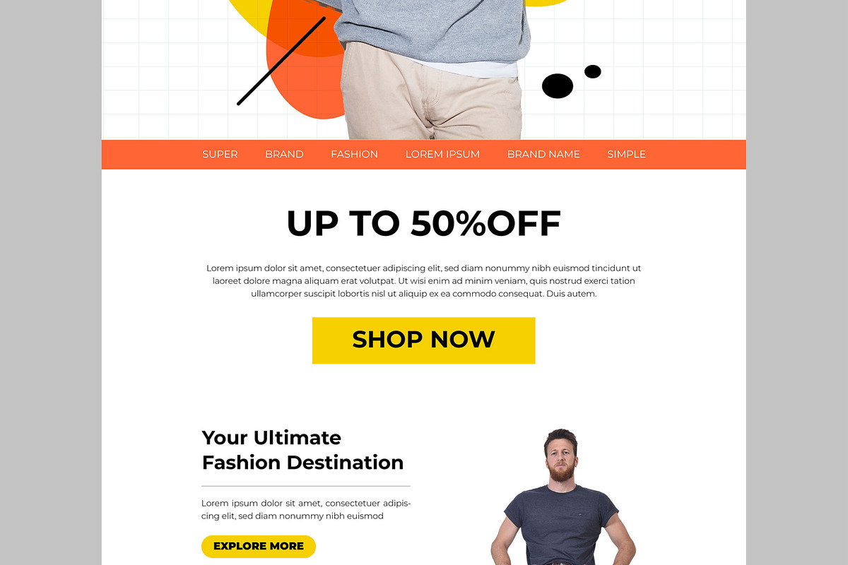Ecommerce Landing Page, an UI Kit Template by CreativeShaper (Photo 3 of 6)