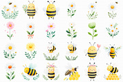 Cute Honey Bee Daisy Clipart, an Illustration by Libby Wishes (Thumbnail 6 of 7)