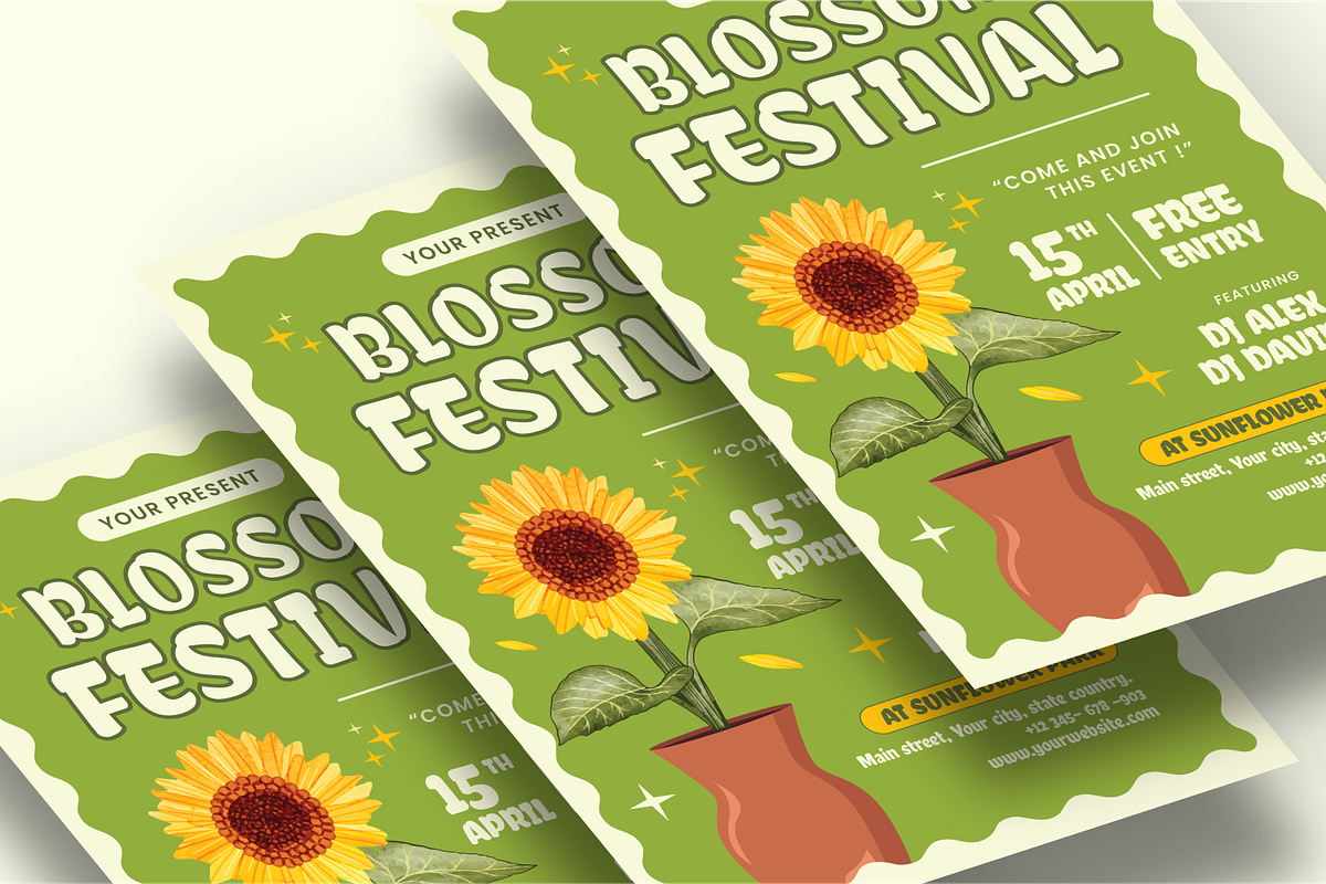 Spring Festival Flyer, a Flyer Template by SquidPixey (Photo 6 of 6)