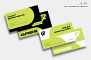 Green Business Card Template, a Business Card Template by Siska Arista (Thumbnail 2 of 2)