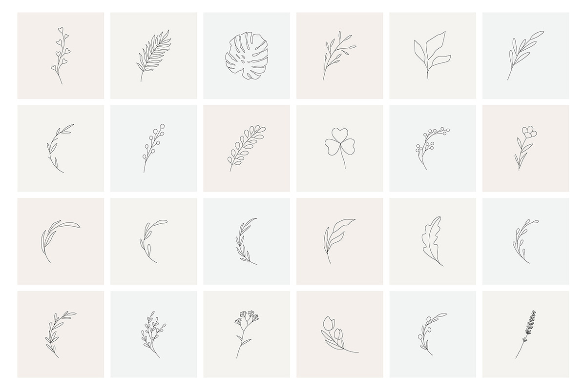 Botanical hand drawn elements, an Outline Icon by mayrum (Photo 5 of 10)