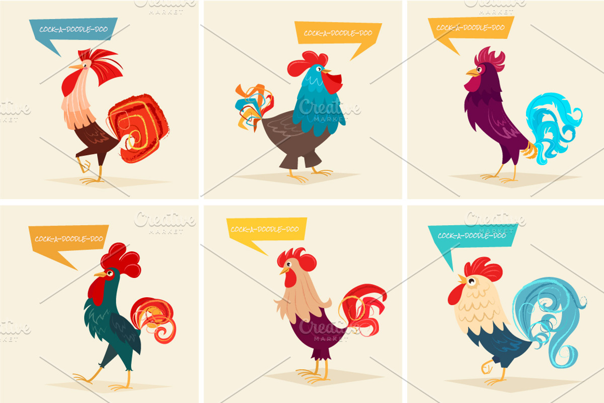 21 cards with cute roosters, a Graphic by Mallinka (Photo 3 of 5)