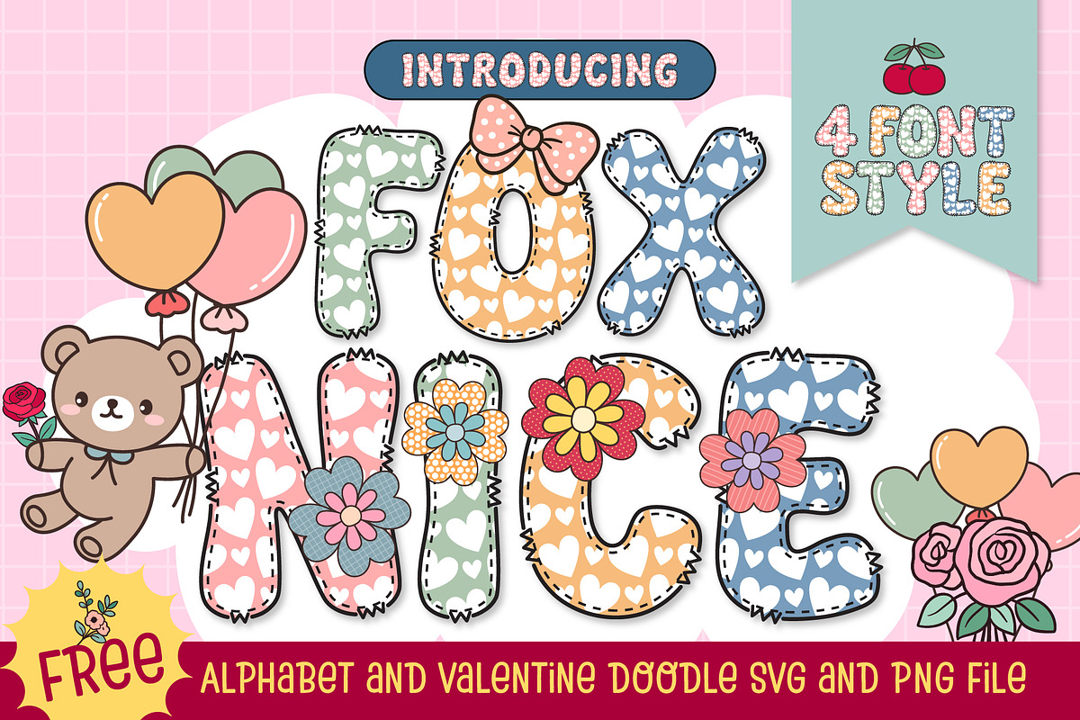Fox Nice 4 Color Font Style, a Font by Fox7 By Rattana (Photo 1 of 10)
