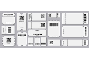 Empty Tickets Template. Set