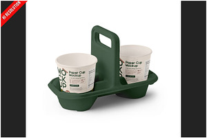2 Paper Cups Mockup, a Cups & Container Mockup by Bruno's Shop