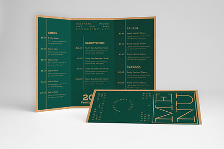 Trifold Menu Template
