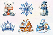 Frosty Christmas Clipart, an Illustration by Dream Creation (Thumbnail 6 of 7)