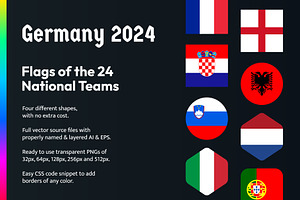 Euro 2024 - Football Icon Flags