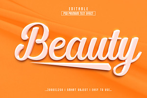 PSD Beauty 3D Editable Text