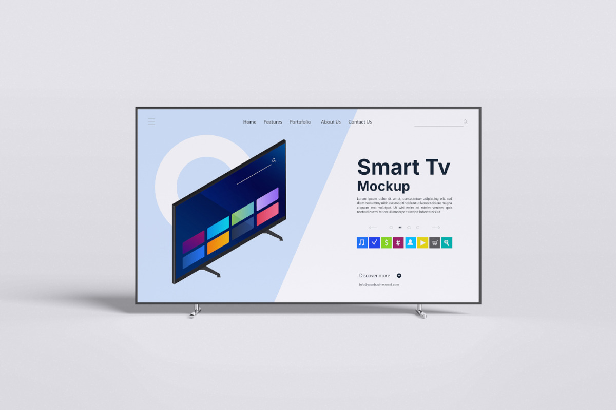 Smart TV Mockup Bundle Set, a Wearable Device Mockup by Rielismee (Photo 2 of 5)