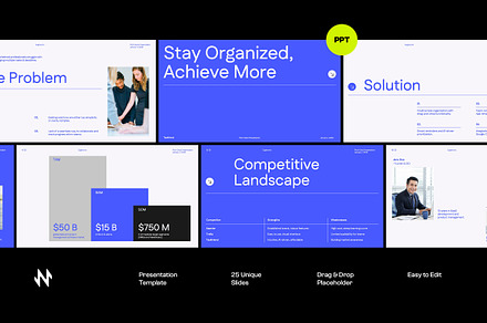 TaskHand SaaS Pitch Deck PowerPoint, a Presentation Template by Neermana