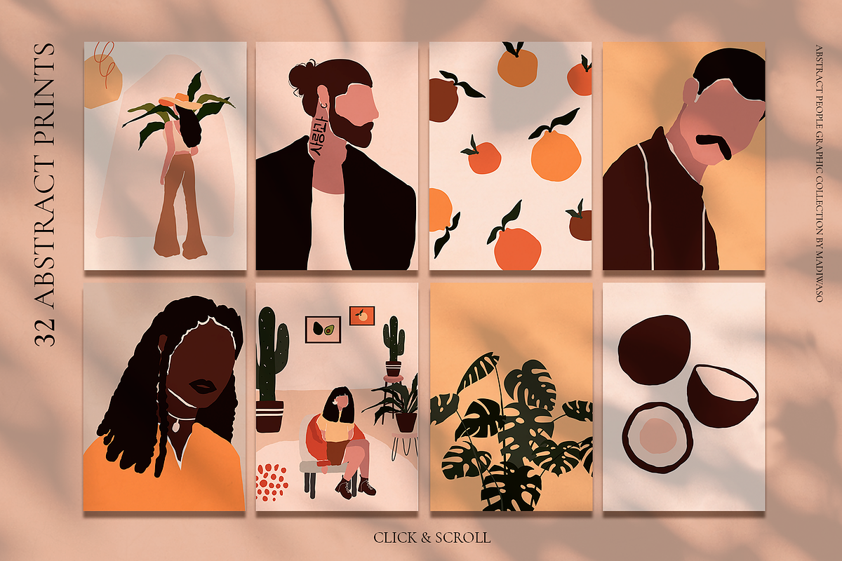 Abstract People prints modern art, a Person Illustration by Madiwaso (Photo 4 of 12)