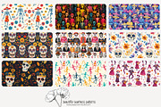80 Dia de Muertos seamless pattern, a Pattern Graphic by Poppy Lane Studio (Thumbnail 7 of 11)